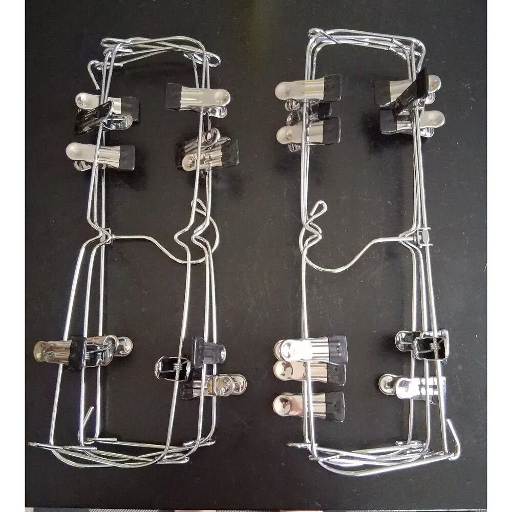 Closet 6-Tier Hanger Pants Skirts Shorts Heavy Duty Chrome Metal Set of 2